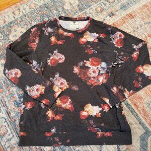 Flower Print Long Sleeve T Shirt - On the Byas